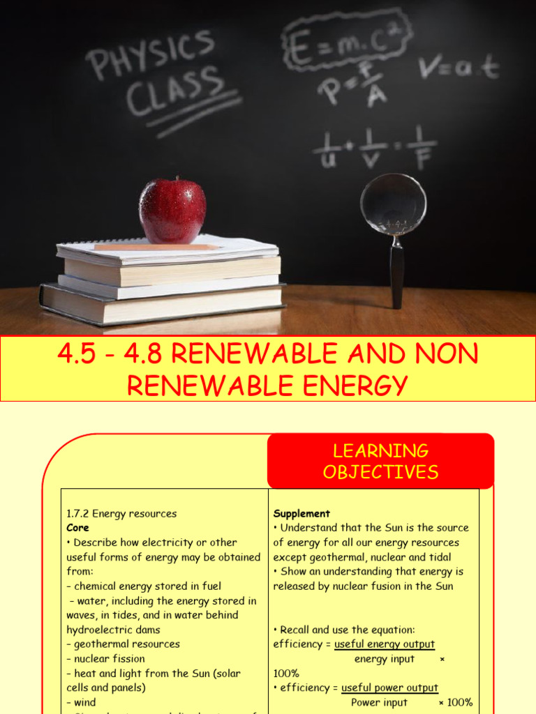 4.5 - 4.8 Renewable and Non Renewable Energy | PDF | Energy Development ...