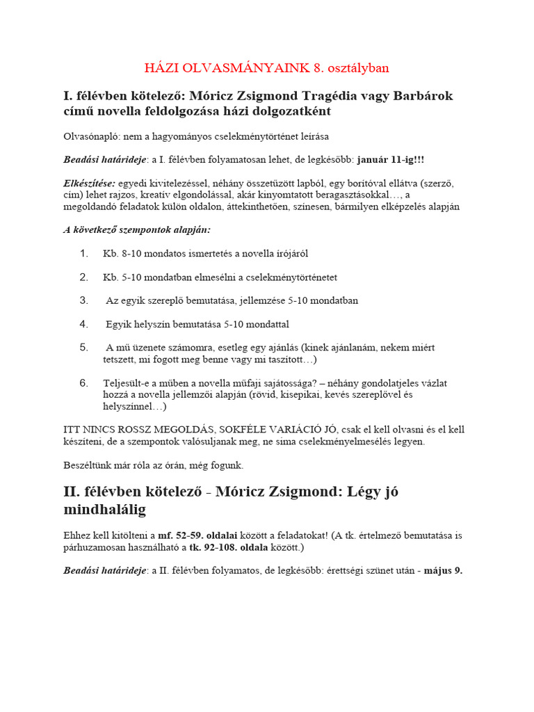 Kotelezoolasmanyok8 osztalyban 2023 2024 31994156 pdf