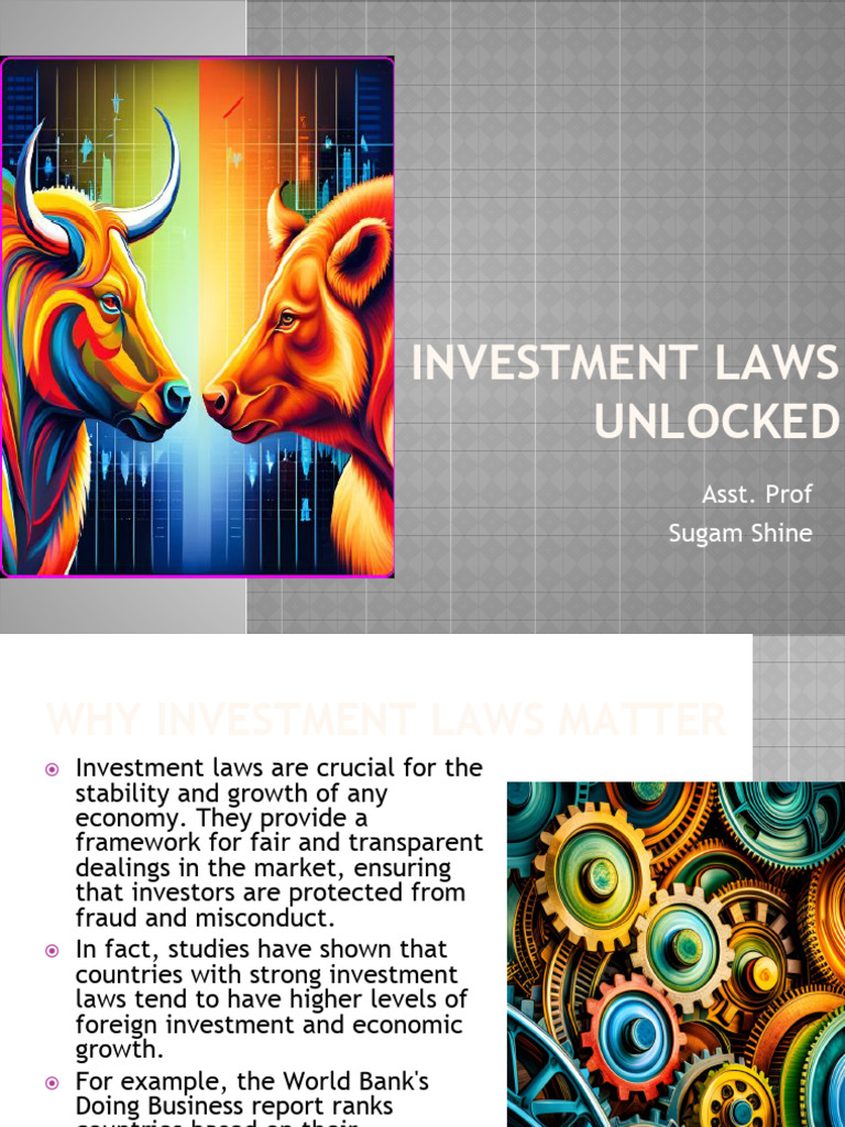 Investment Laws: Importance & Evolution | PDF | Finance & Money Management