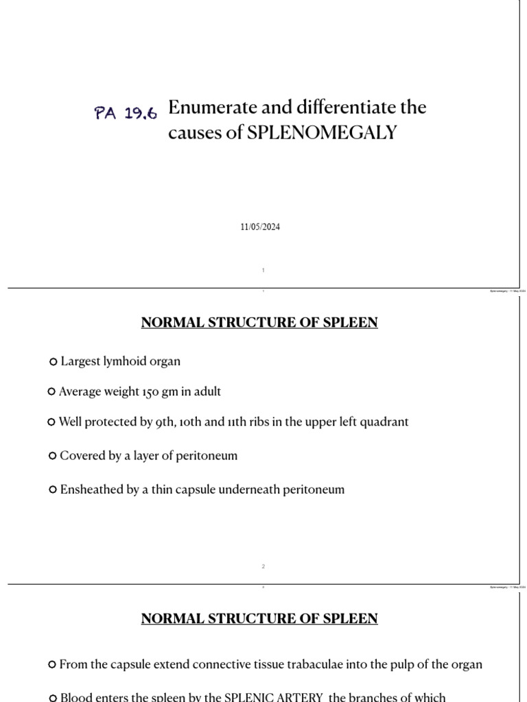 Splenomegaly download free pdf spleen diseases and disorders