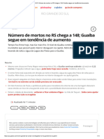 Número de Mortos No RS Chega A 148 Guaíba Segue em Tendência de Aumento