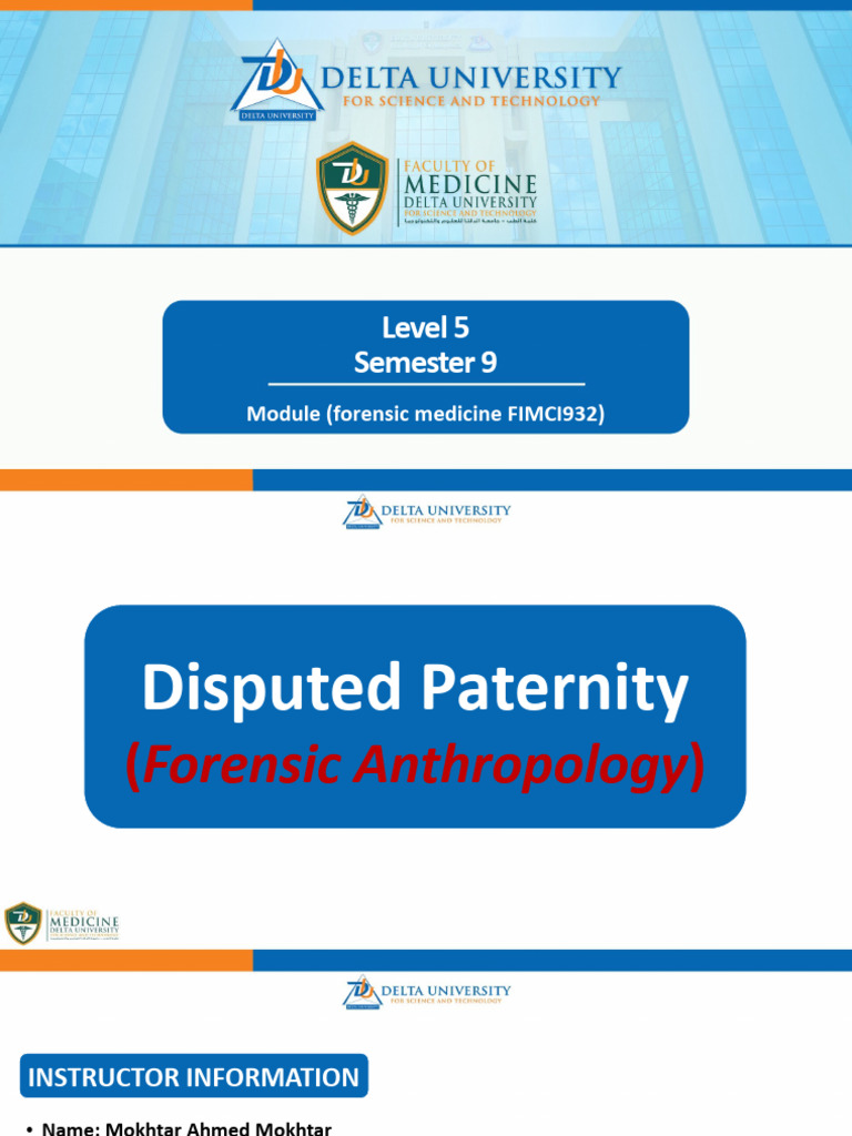 Disputed Paternity in Forensic Medicine | PDF | Blood Type | Dominance ...