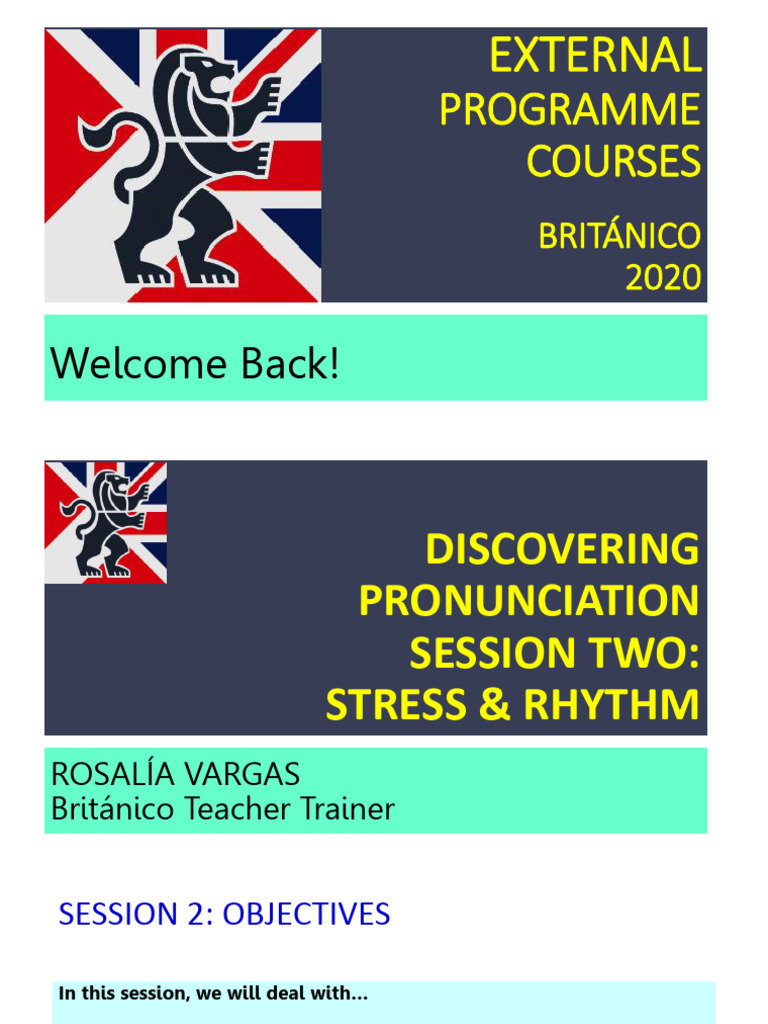 Session 2 STRESS AND RHYTHM | PDF | Stress (Linguistics) | English Language