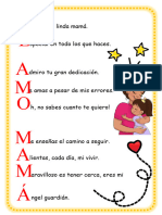 Acróstico Mamá - Modelo