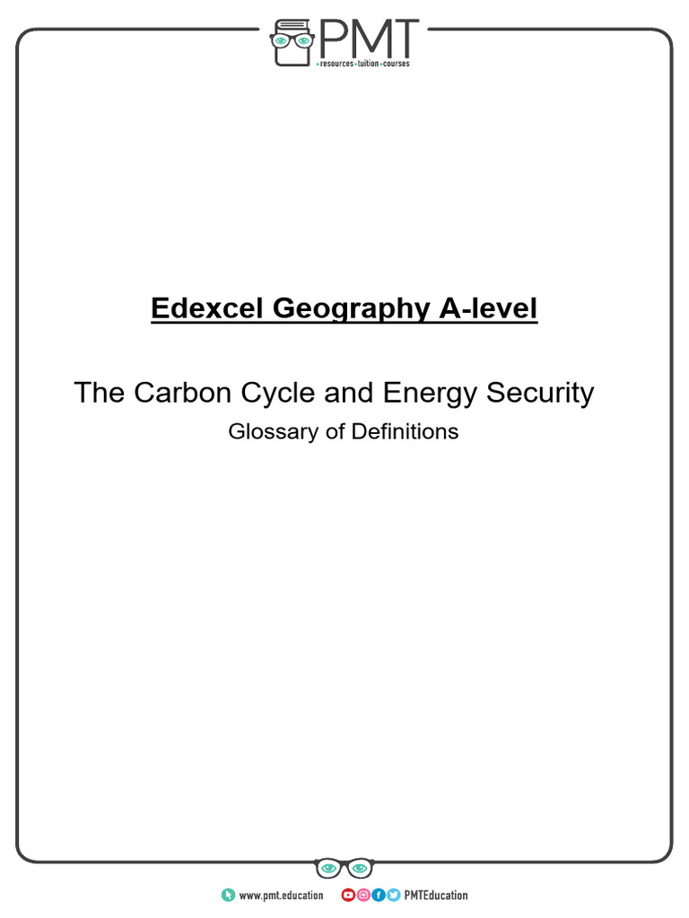Glossary of Definitions - The Carbon Cycle and Energy Security ...