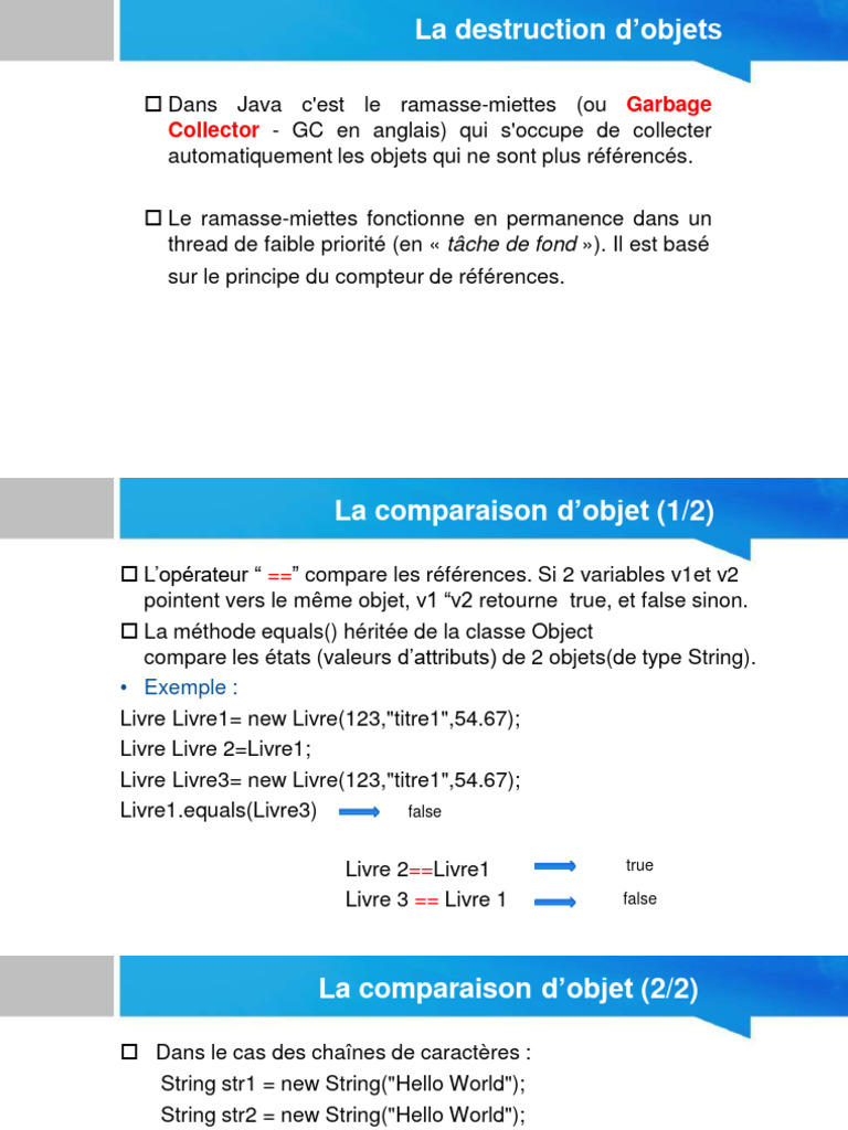 Chapitre 3 Partie 3 | PDF | Java (Langage de programmation) | Paradigme ...
