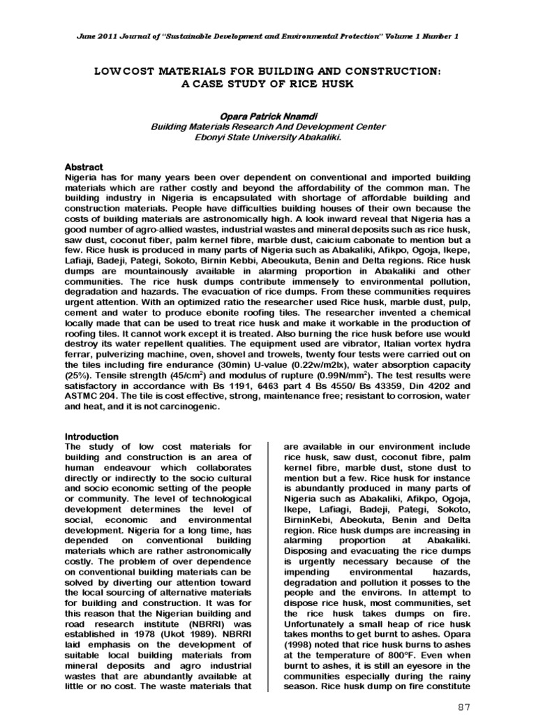 Low Cost Materials For Building and Construction PDF Asbestos Concrete