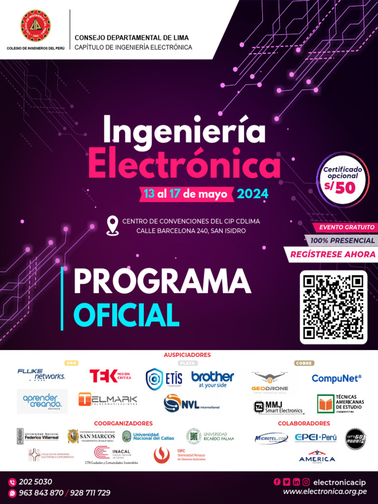 Programa Oficial - Semana Electronica 2024 V5 | PDF | Seguridad | La ...