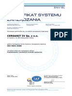 Certyfikat DNV Iso 9001 PL Cersanit IV