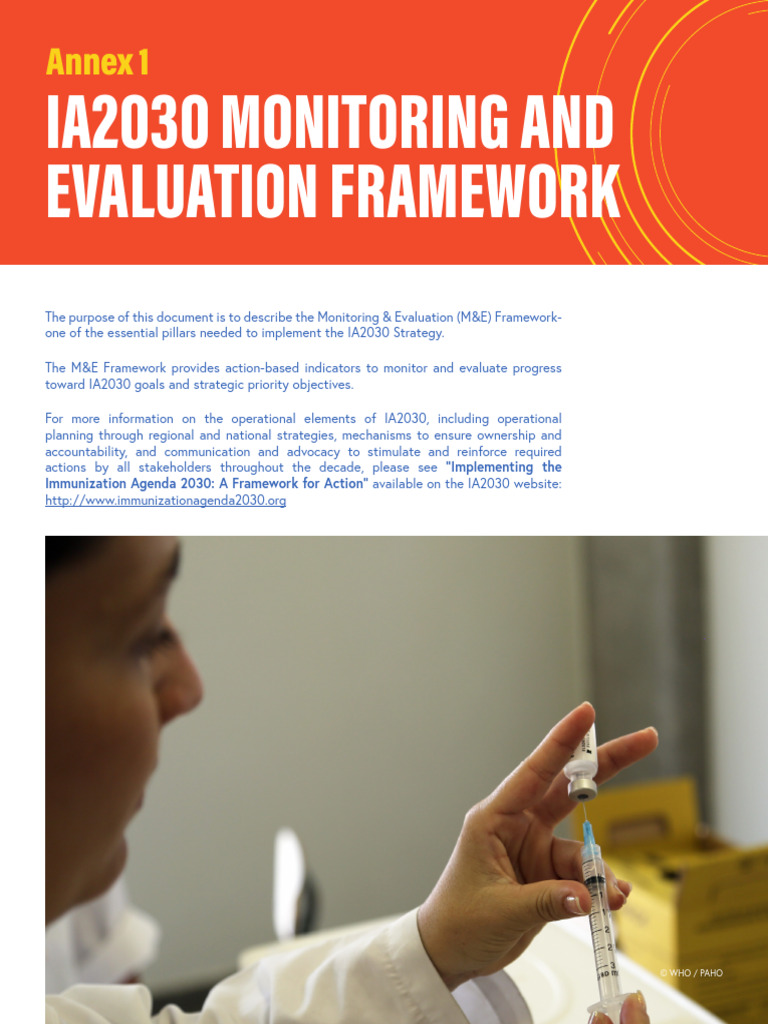 Framework For Monitoring And Evaluation Immunization Agenda 2030 Pdf