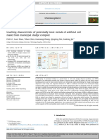 3 Leaching Characteristic of Potentially Toxic Metals of Artificial Soil