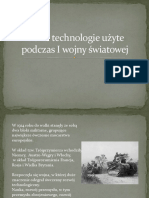 Nowe Technologie Użyte Podczas I Wojny Światowej