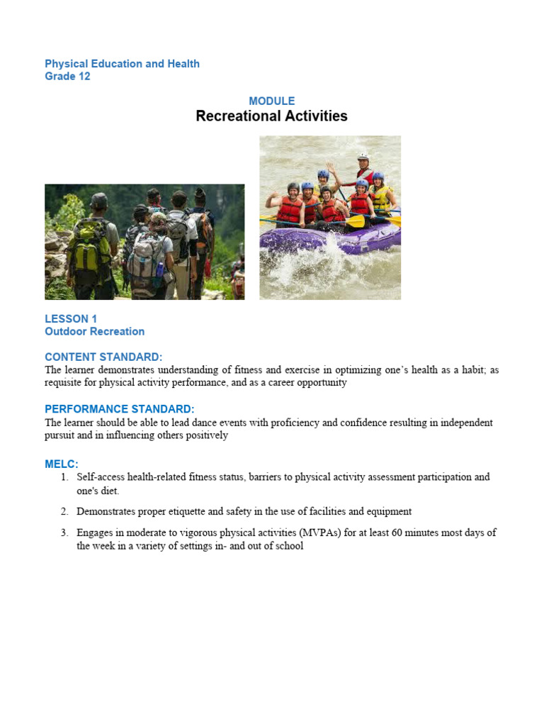 Module Q3 Q4 | PDF | Recreation | Physical Fitness