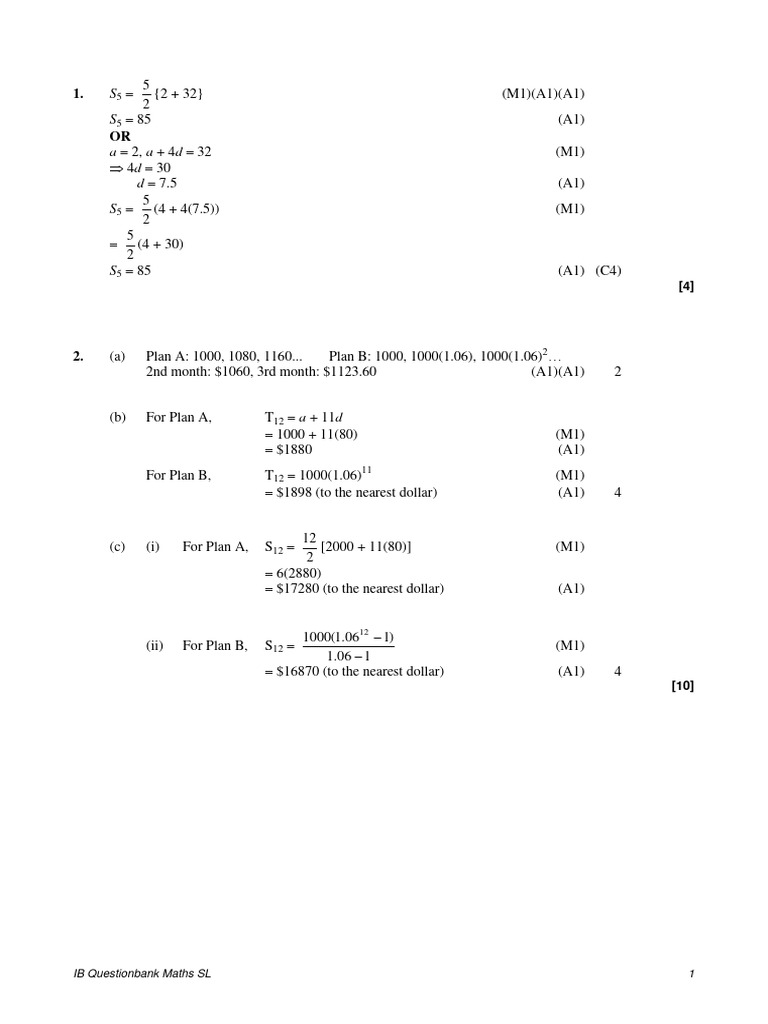 Sequences and Series QB Questions Solutions | PDF | Mathematics ...