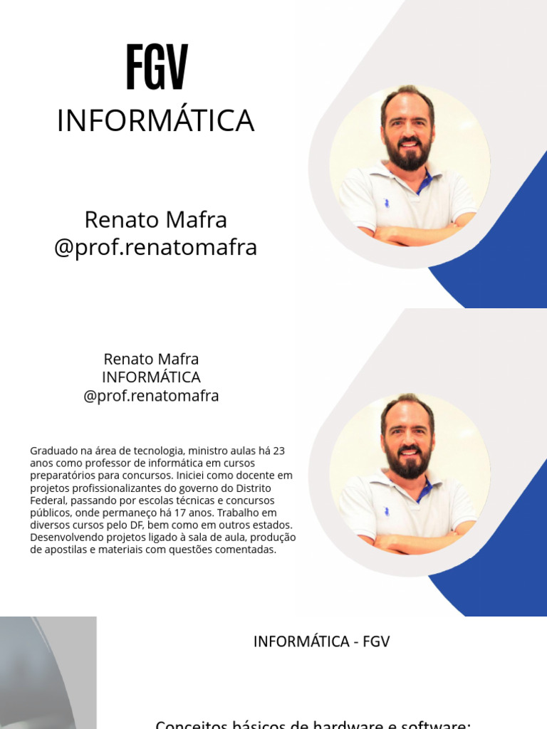 Professor de Informática: Hardware e Software | PDF | BIOS | Programas