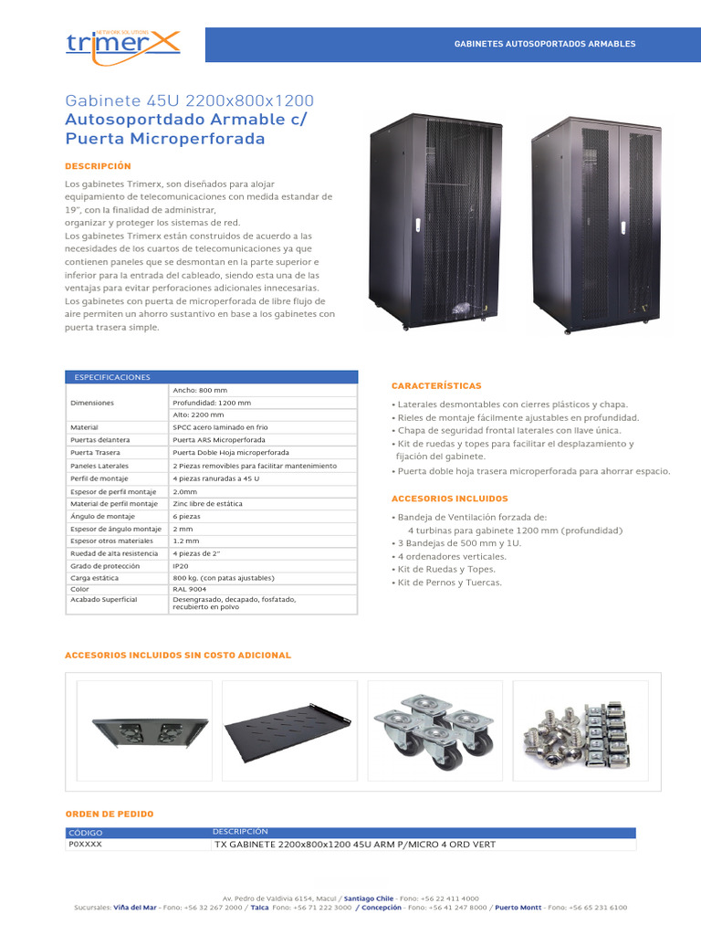 Gabinete Trimerx 45U para Data Center | PDF