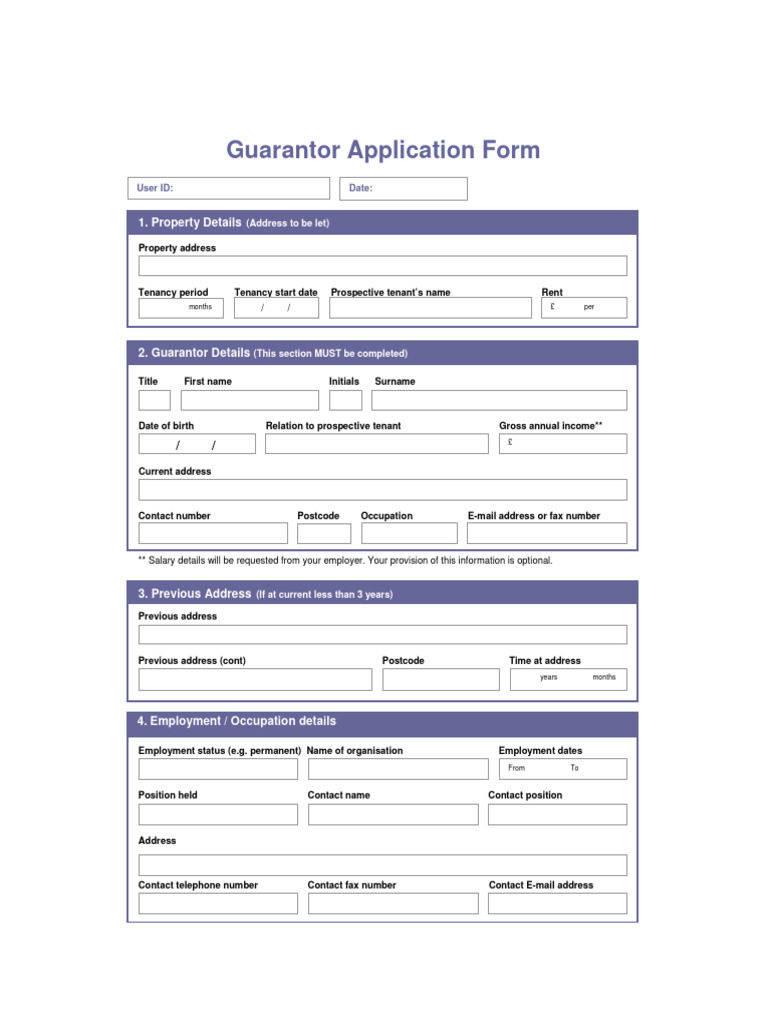 GuarantorApplicForm2018 - (1) - NEW | PDF | Leasehold Estate | Landlord