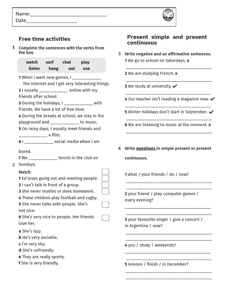 Test 1 - 7th Grade | PDF