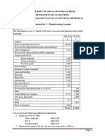 Tutorial Set 2 - Manufacturing Account