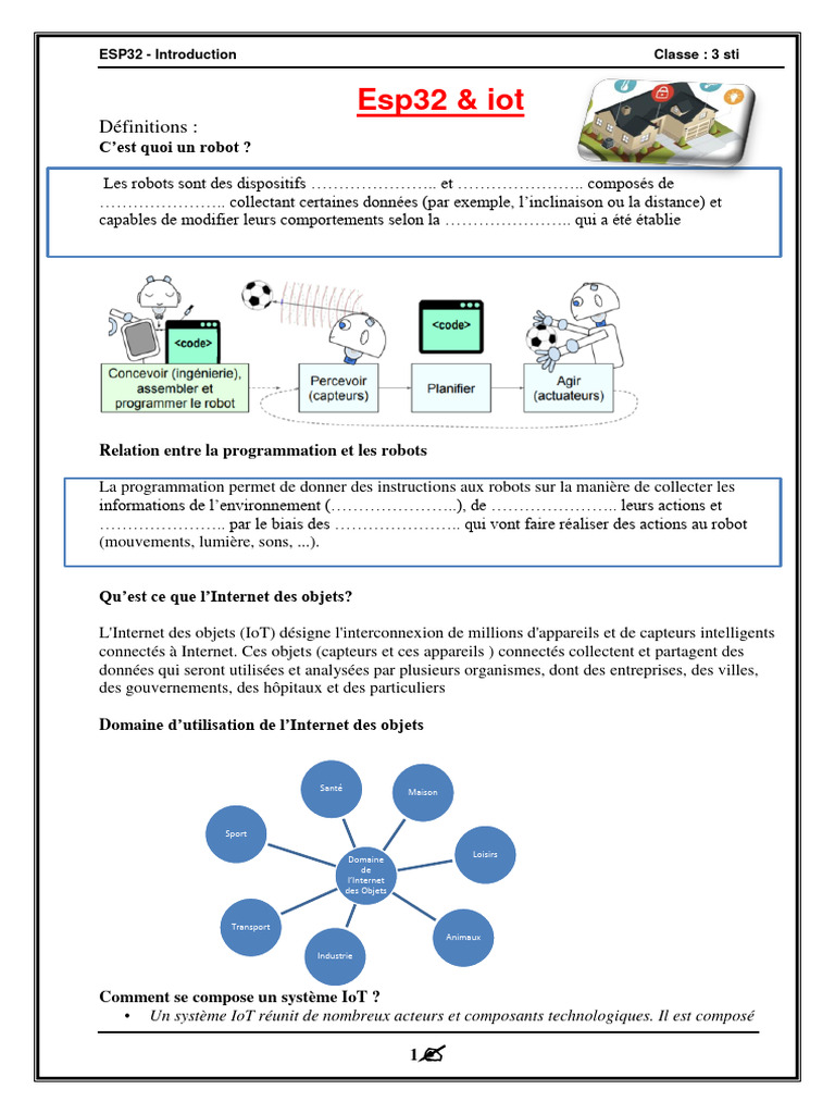 Introduction à l'ESP32 et l'IoT | PDF | Internet des objets | Arduino