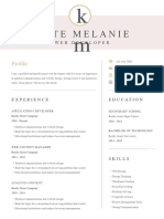 Minimalist Clean Signature CV Resume