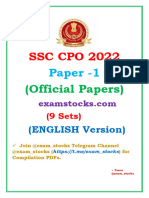 SSC CPO 202 2: Paper - 1