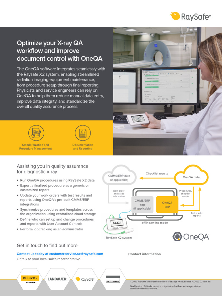 Optimize X-ray QA with OneQA Software | PDF | Enterprise Resource ...