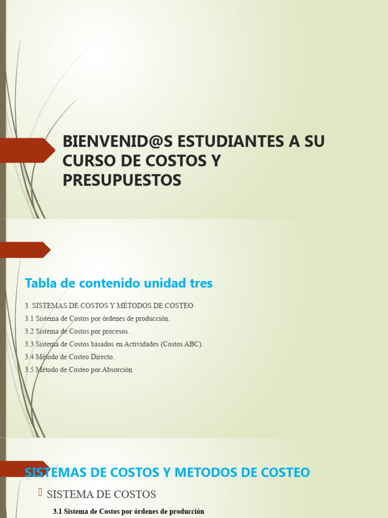 Sistemas de Costos y Métodos de Costeo | PDF
