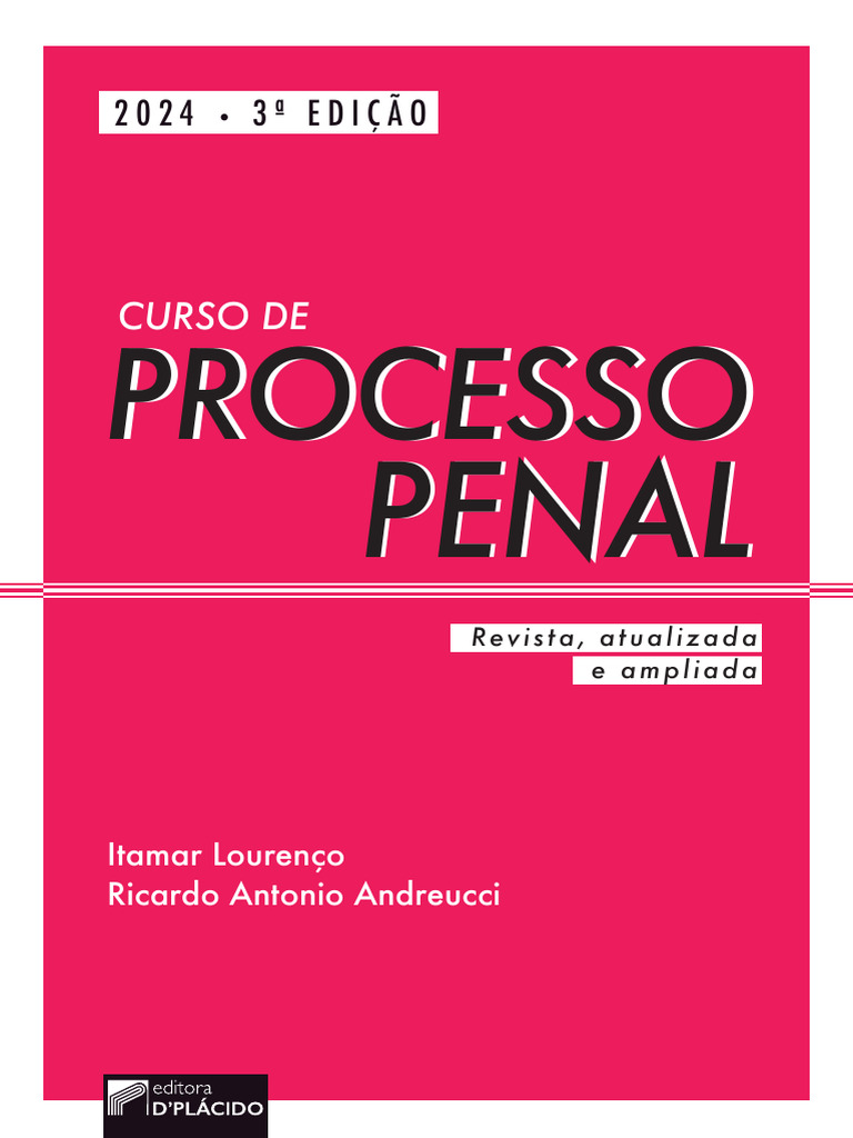 Curso de Processo Penal 2024 | PDF | Jurisdição | Pós-graduação