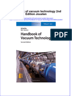 [Download pdf] Handbook Of Vacuum Technology 2Nd Edition Jousten online ebook all chapter pdf 