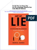 [Download pdf] The Art Of The Lie How The Manipulation Of Language Affects Our Minds Marcel Danesi online ebook all chapter pdf 