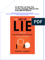 (Download PDF) The Art of The Lie How The Manipulation of Language Affects Our Minds Marcel Danesi Online Ebook All Chapter PDF