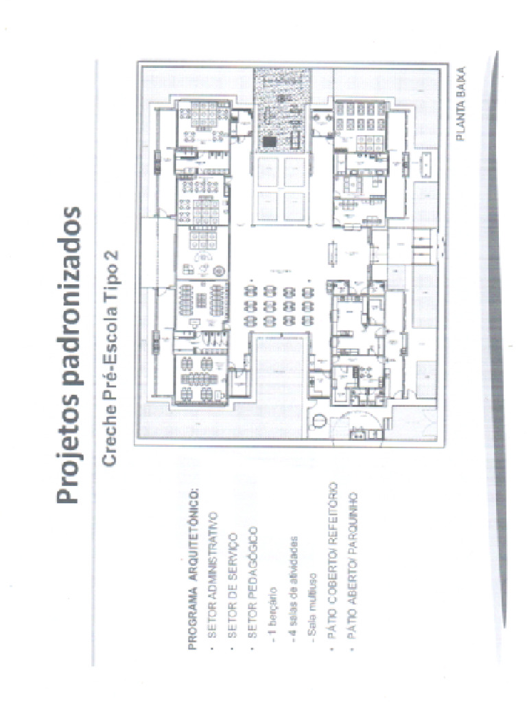 Croqui FNDE Escola Tipo 2 Creche | PDF