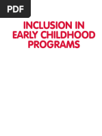 Inclusion in Early Childhood Programs 7th Edition Original PDF ...