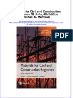 (Download PDF) Materials For Civil and Construction Engineers Si Units 4Th Edition Michael S Mamlouk Online Ebook All Chapter PDF