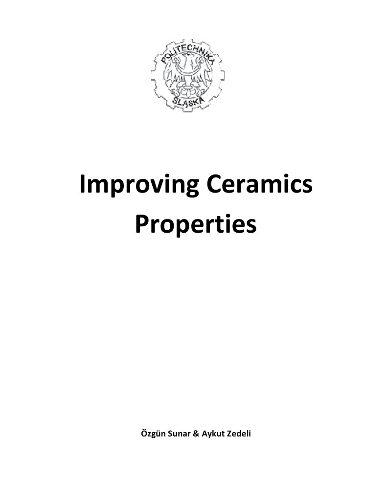 Improving Ceramics Properties | PDF | Zirconium Dioxide | Manmade Materials