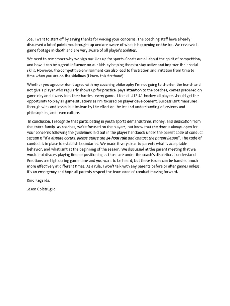 Letter to joe playing time pdf