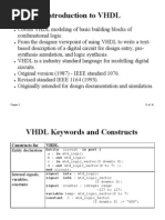 Intro To VHDL