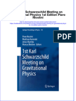 (Download PDF) 1St Karl Schwarzschild Meeting On Gravitational Physics 1St Edition Piero Nicolini Online Ebook All Chapter PDF