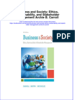 (Download PDF) Business and Society Ethics Sustainability and Stakeholder Management Archie B Carroll Online Ebook All Chapter PDF