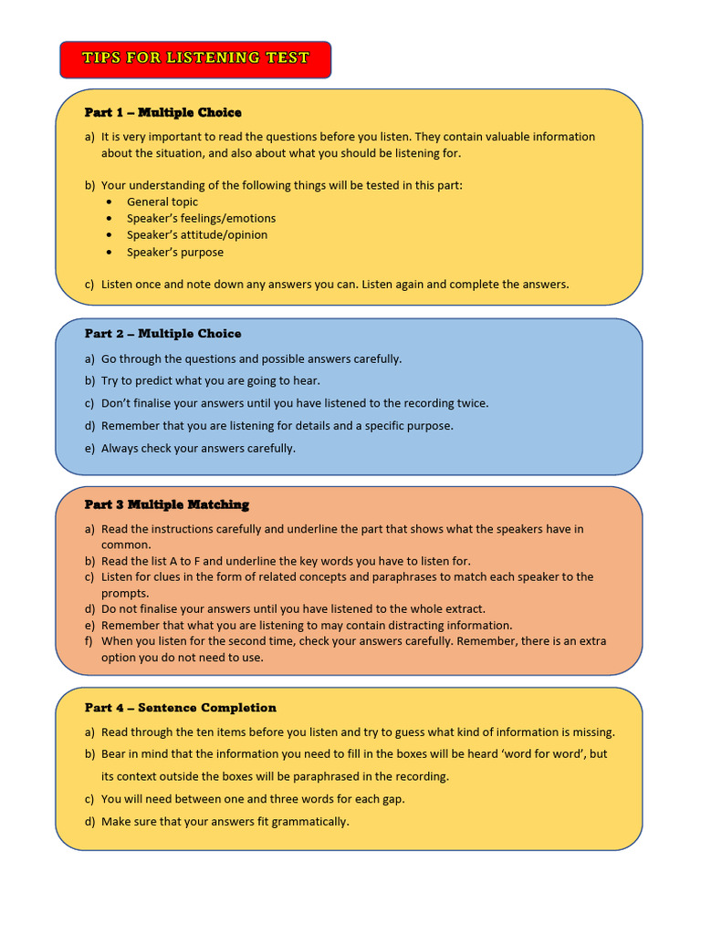 Listening practice module spm a pdf multiple choice swimming