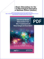 (Download PDF) Electrical Brain Stimulation For The Treatment of Neurological Disorders 1St Edition Bahman Zohuri Author Online Ebook All Chapter PDF
