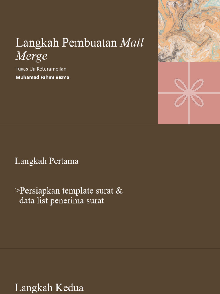 Langkah pembuatan mail merge pdf