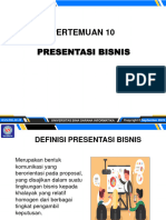 Pertemuan 10 Presentasi Bisnis