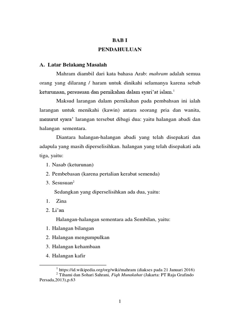 Pengertian dan Jenis Mahram dalam Islam | PDF