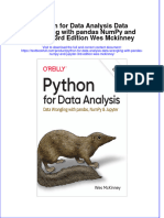 (Download PDF) Python For Data Analysis Data Wrangling With Pandas Numpy and Jupyter 3Rd Edition Wes Mckinney Online Ebook All Chapter PDF