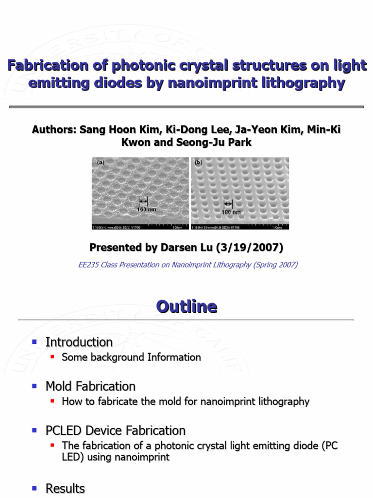 EE235 - Paper1 - Darsen | PDF | Photolithography | Light Emitting Diode