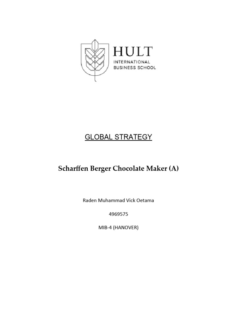 Scharffen Berger Chocolate Strategy Analysis | PDF | Chocolate