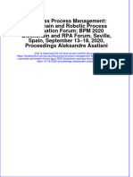 [Download pdf] Business Process Management Blockchain And Robotic Process Automation Forum Bpm 2020 Blockchain And Rpa Forum Seville Spain September 13 18 2020 Proceedings Aleksandre Asatiani online ebook all chapter pdf 