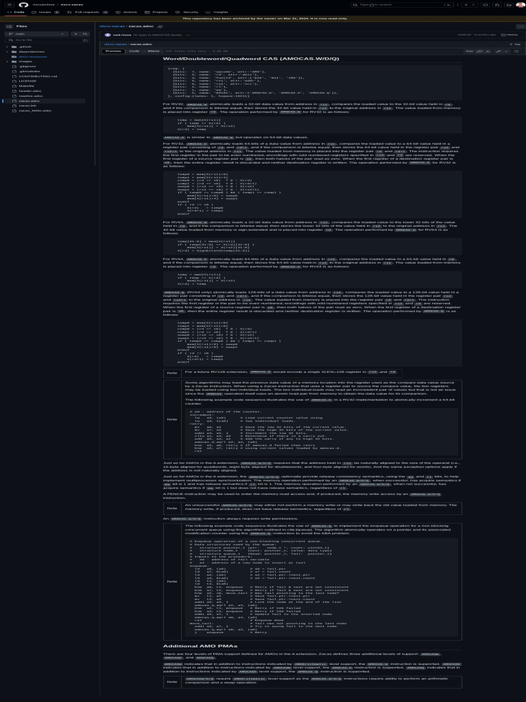 RISC-V AMOCAS Instructions Overview | PDF | 64 Bit Computing | Queue ...